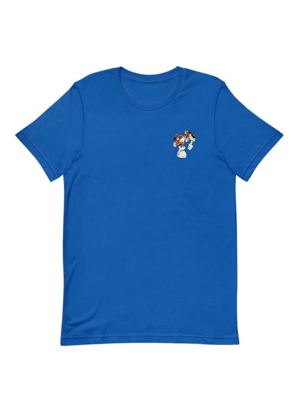Vintage VTG Sport Tek Blue Hand Embroidered Cheetos Chester Cheetah T-Shirt Tee